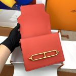 一比一HERMES roulis 19CM心紅蜜蠟手工製作肩背包女