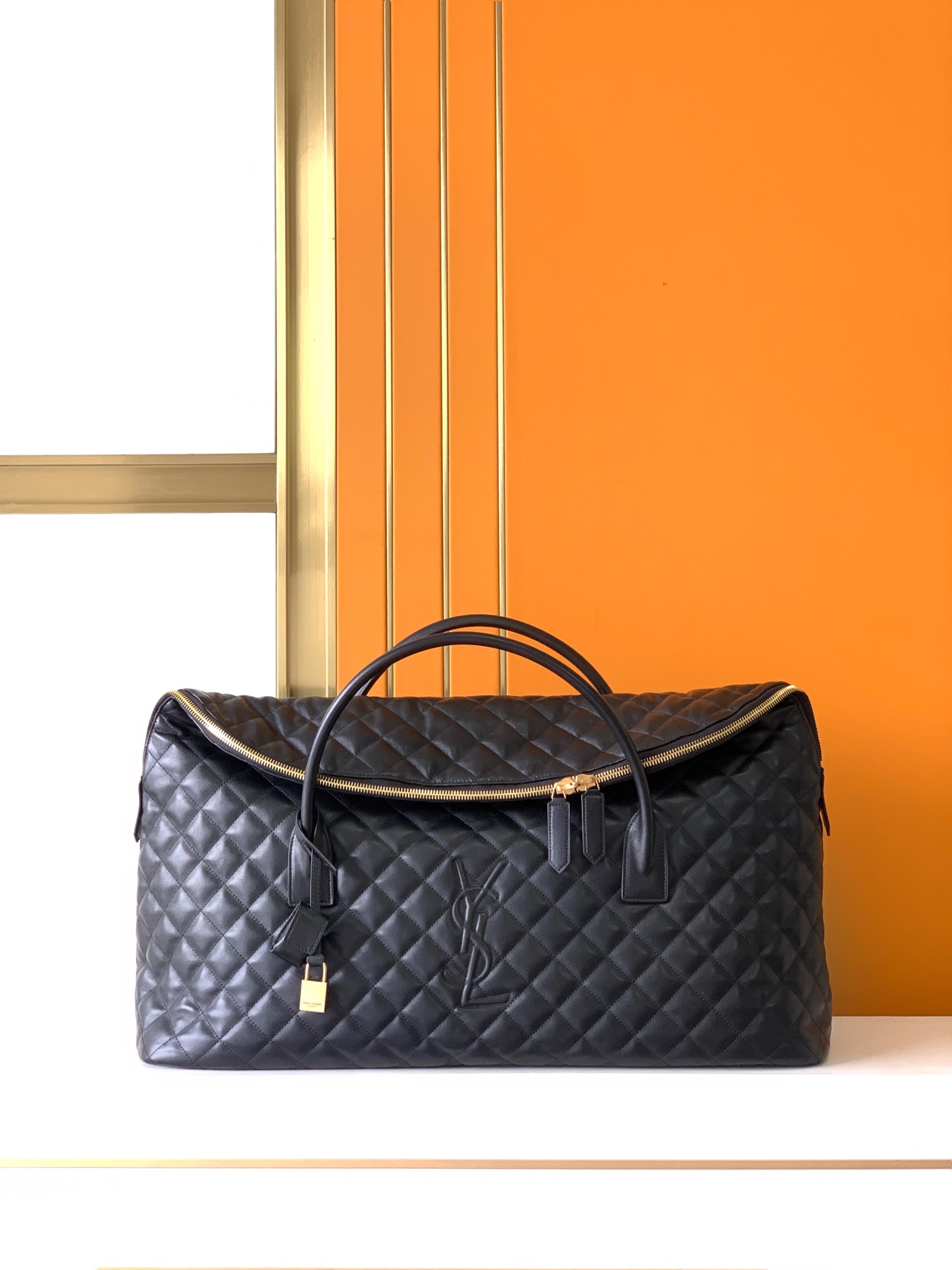 YSL202403250300001.jpg YSL聖羅蘭一比一高仿超A貨包包 es giant絎縫皮革超大旅行袋