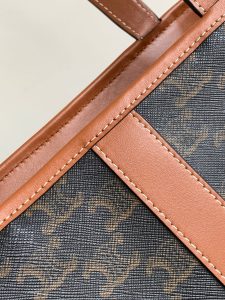 Celine賽琳高仿一比一原單包包 CELINE CABAS小號標誌印花牛皮革手袋