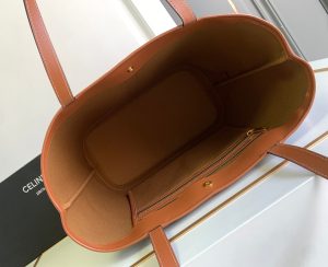 Celine賽琳高仿一比一原單包包 CELINE CABAS中號標誌印花牛皮革手袋