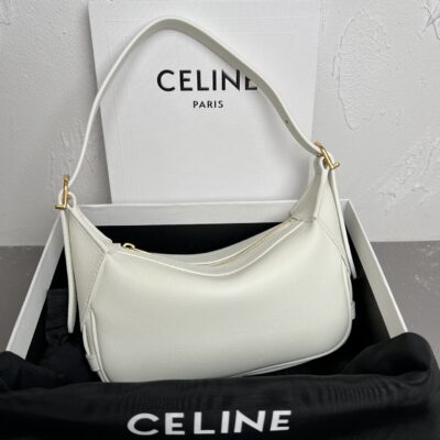 Celine賽琳高仿原單復刻包包 CELINE新品 ROMY迷你柔軟牛皮革MINI ROMY 白色