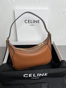 Celine賽琳高仿原單復刻包包 CELINE新品 ROMY迷你柔軟牛皮革MINI ROMY 棕色