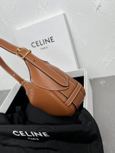 Celine賽琳高仿原單復刻包包 CELINE新品 ROMY迷你柔軟牛皮革MINI ROMY 棕色