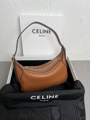 Celine賽琳高仿原單復刻包包 CELINE新品 ROMY迷你柔軟牛皮革MINI ROMY 棕色