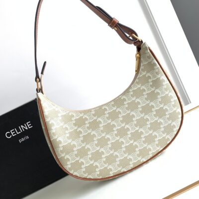 Celine賽琳高仿原單復刻包包 CELINE TRIOMPHE AVA 全新標誌印花牛皮革手袋