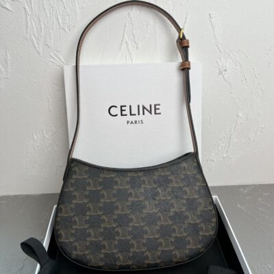Celine賽琳高仿復刻原單包包 CELINE 2024 TILLY中號亮澤牛皮革手袋 花紋