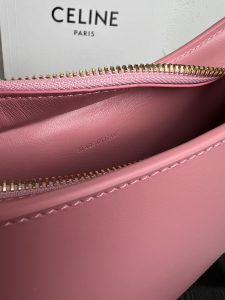 Celine賽琳高仿復刻原單包包 CELINE 2024 TILLY中號亮澤牛皮革手袋粉紅色