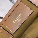 高仿復刻Celine賽琳包 標誌印花 TRIOMPHE COUFFIN扇子包 超大手袋 深棕色