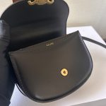 A貨包復刻Celine賽琳包 亮面牛皮革迷你型BESACE CLEA手袋Mini Besace凱旋門包黑