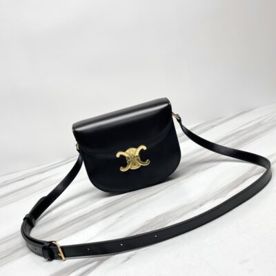 Celine賽琳包復刻包包 亮面牛皮革BESACE CLEA手袋 TEEN BESACE TRIOMPHE