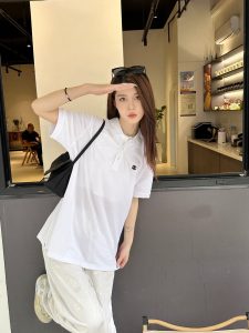 香奈兒朱迪面料一比一復刻短袖翻領Polo衫白色