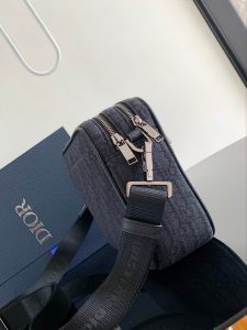 經典黑色高仿迪奧尼龍提花肩帶手提包單肩包斜挎包新品
