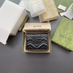 高仿Gucci古馳進口原廠皮Marmont466492高端錢包雙折錢包