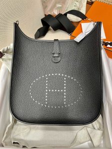 高仿愛馬仕伊芙琳系列 Evelyn TC 黑色包包