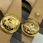 loewe羅意威高仿複刻包包 mini柔軟牛皮革Pebble Bucket水桶包橡木棕