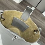 loewe羅意威高仿複刻包包 mini柔軟牛皮革Pebble Bucket水桶包瀝青灰/荔