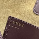 loewe羅意威高仿複刻包包 中號柔軟牛皮革Pebble Bucket水桶包 艮第紅