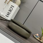 loewe羅意威精仿超A貨包包 新款 闪亮纳帕牛皮革Paseo包 深卡其綠