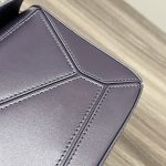 loewe羅意威1比1復刻原單包包 小號緞面牛皮革Puzzle手袋 深紫色