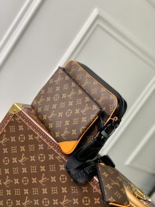 Ｍ46694 Monogram Macassar 帆布lv頂級A貨斜挎包胸包單肩包男女可用