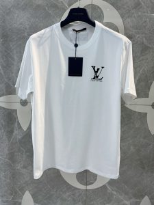 路易威登LV 原單高仿 男女同款圓領短袖T恤 白色