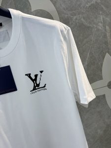 路易威登LV 原單高仿 男女同款圓領短袖T恤 白色