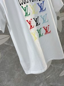路易威登LV 原單高仿 男女同款圓領短袖T恤 白色