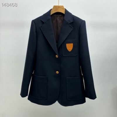 女士也可以很帥氣一比一復刻高仿女裝LV西裝羊毛材質 男女同款