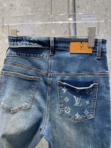 專櫃同步女裝高仿LV牛仔褲長褲