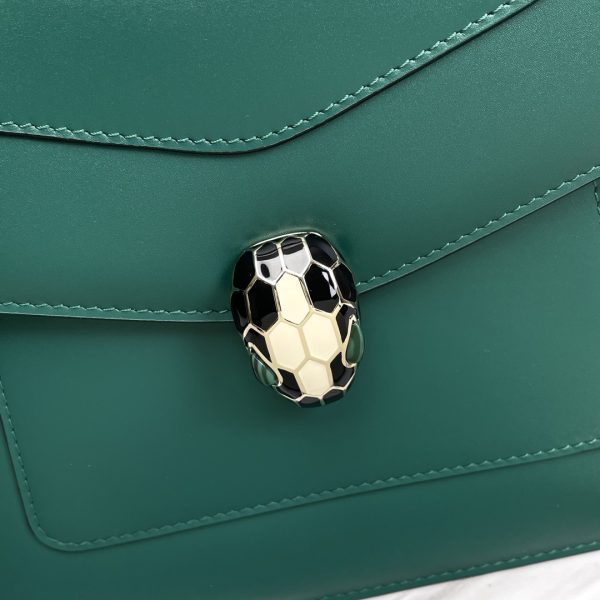 BVLGARI寶格麗高仿包包 Serpenti Forever手提包斜揹包 中號緑色