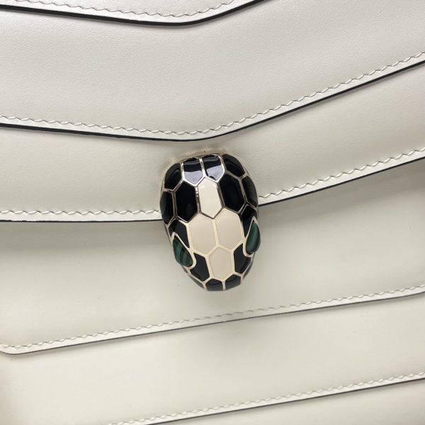 BVLGARI寶格麗複刻包包 Serpenti Forever 中型肩背包手袋 白色