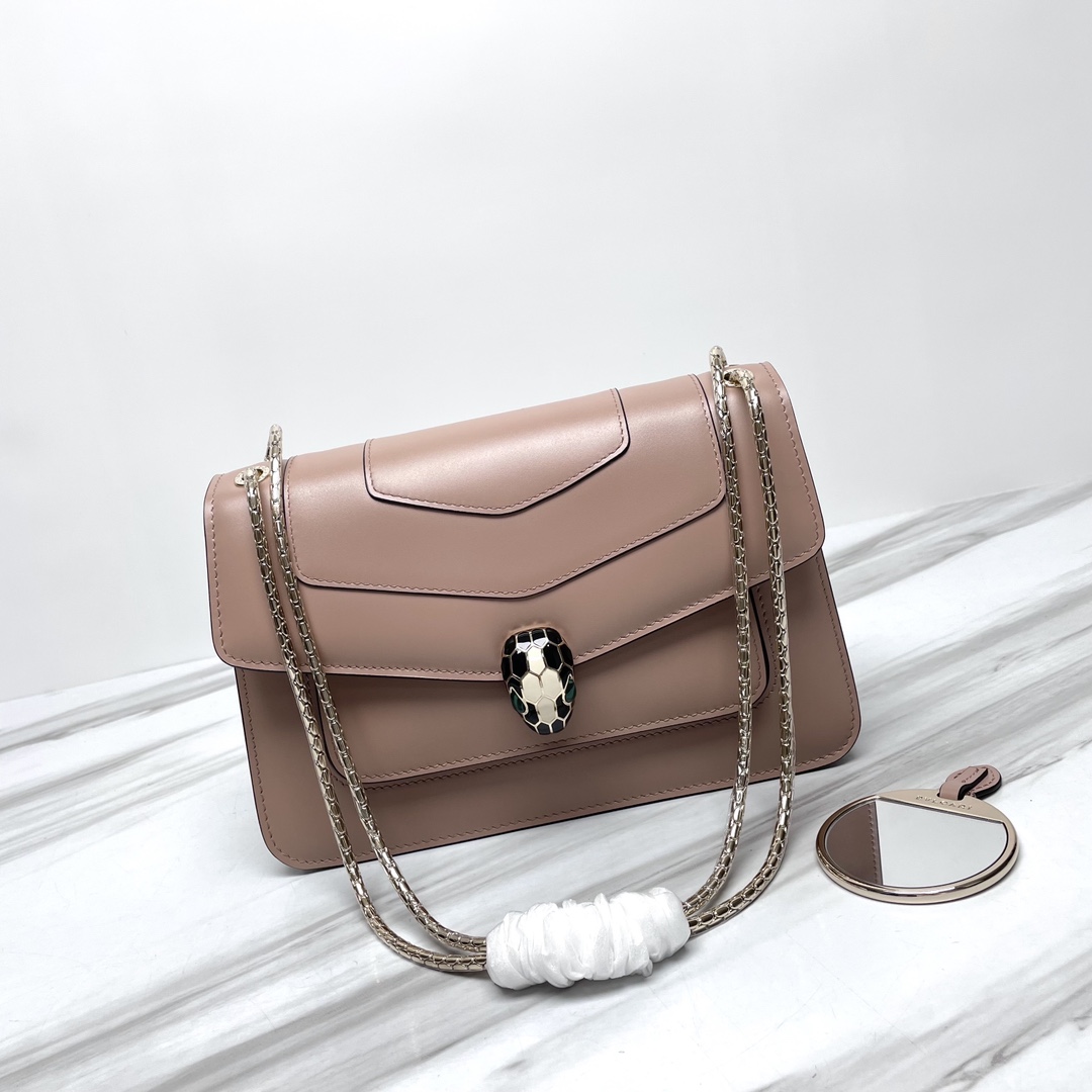 BVLGARI202404071600002.jpg 高仿BVLGARI寶格麗包 Serpenti Forever 中型肩背包手袋斜揹包 粉色
