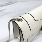 複刻名牌BVLGARI寶格麗包 Serpenti Forever 鏈帶斜揹包手袋 白色