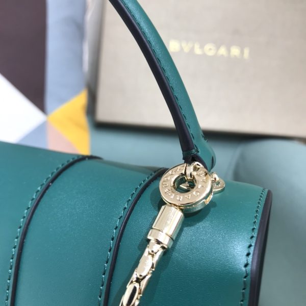 一比一複刻BVLGARI寶格麗 Serpenti Forever 大號手提包斜揹包 緑色