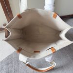 一比一高仿包Chloe蔻依 亞麻帆布小牛皮與Chloé徽標刺繡網眼面料托特包 大號