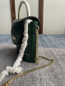 高仿包包Chloe蔻依 鱷魚壓紋 ABY LOCK手袋 鏈條鎖頭包 緑色