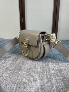 複刻Chloe蔻依名牌包包 TESS小號手袋 斜挎馬鞍小挎包 灰色