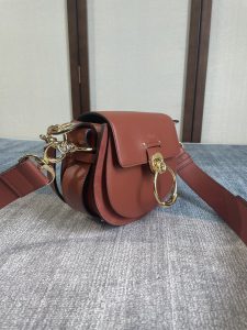 複刻Chloe蔻依名牌包包 TESS小號手袋 斜挎馬鞍小挎包 紅棕