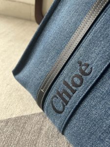 原單高仿Chloe蔻依名牌包 牛仔布Chloé Woody Tote Bag 大號托特包
