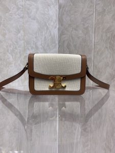 高仿品牌包Celine賽琳包包 凱旋門斜挎包 帆布CLASSIQUE TRIOMPHE手袋小號
