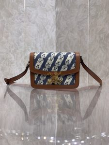 高仿品牌包Celine賽琳包包 凱旋門斜挎包 鎖釦印花CLASSIQUE TRIOMPHE手袋小號