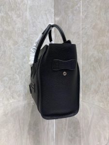 一比一複刻Celine賽琳手提包 敲打小牛皮小巧型Luggage micro手袋 笑臉包 黑