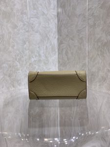 一比一複刻Celine賽琳手提包 敲打小牛皮袖珍型Luggage nano手袋 笑臉包 卡其