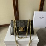 1比1高仿名牌包Celine賽琳 2024 標誌印花TEEN VICTOIRE小號柔軟牛皮革手袋