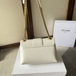 1比1高仿名牌包Celine賽琳 2024新柔軟牛皮革TEEN CELINE VICTOIRE手袋 白色