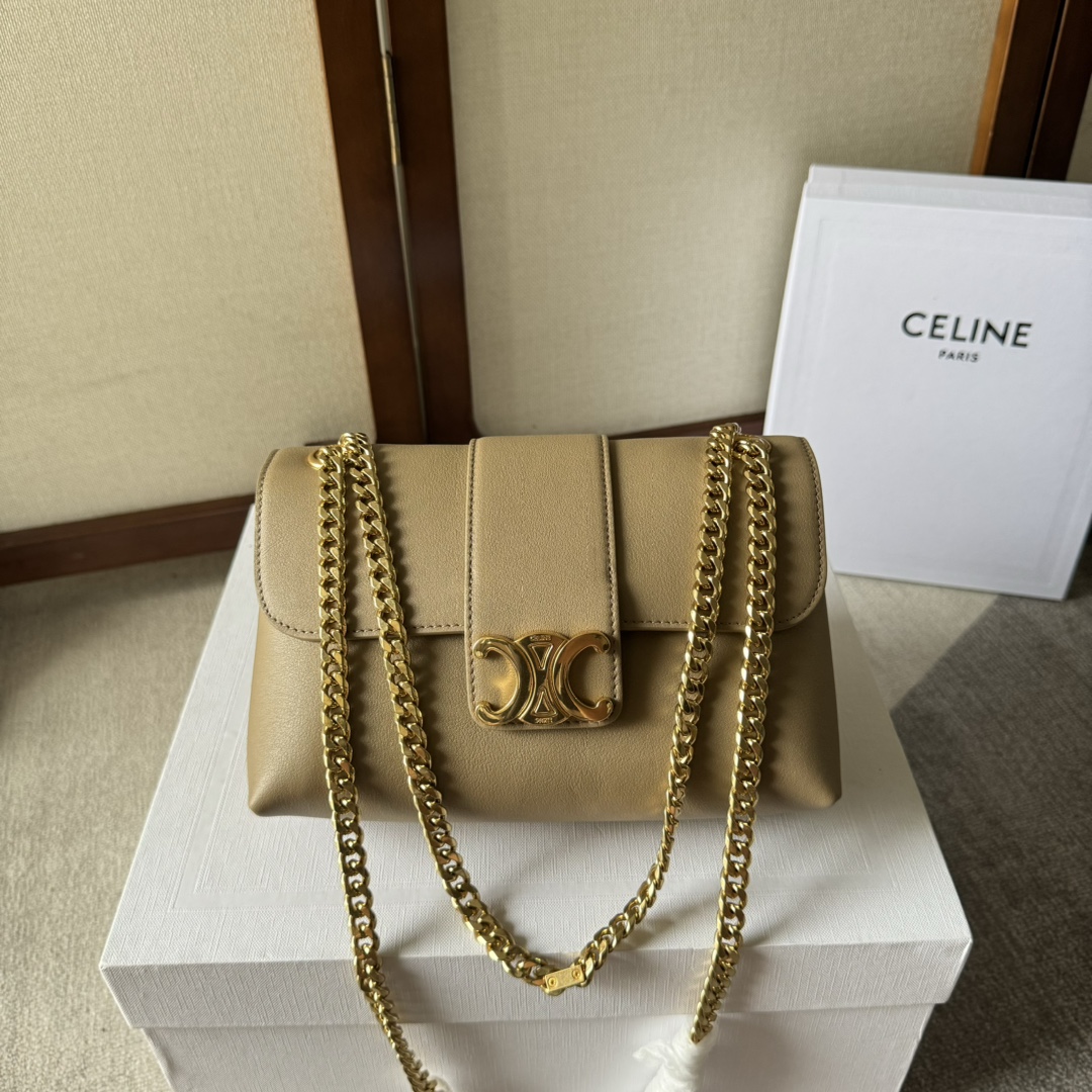 celine202404090300005.jpg 1比1高仿名牌包Celine賽琳 2024新柔軟牛皮革TEEN CELINE VICTOIRE手袋 棕色
