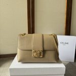 一比一複刻名牌包Celine賽琳 柔軟牛皮革中號Celine Victoire手袋 棕色