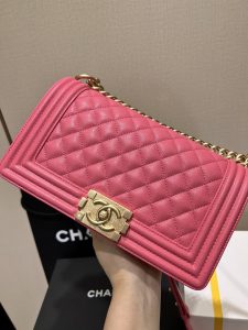 棉羊皮 超A貨 香奈兒Chanel 單肩包斜挎包 粉色