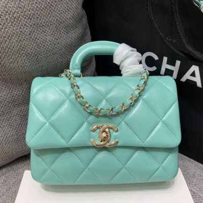 精緻油蠟皮 香奈兒A貨包包手提包女款腋下包新品