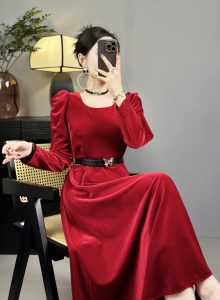 頂級原單Chanel香奈兒专柜同步连衣裙 红色